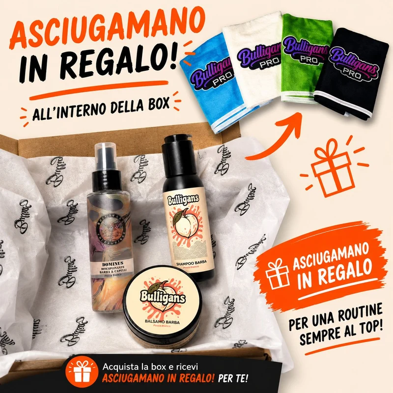 BOX BARBA ANTI CRESPO - profumazione Pesca Bianca