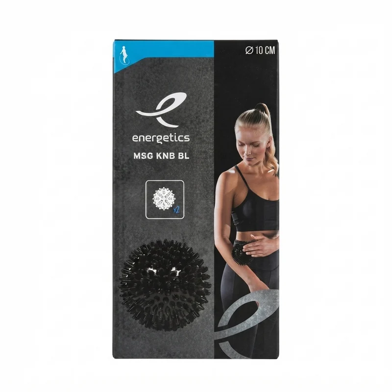 Energetics Coppia di sfere per il massaggio Knobbed Balls da 10cm di diametro 107305-050 nero