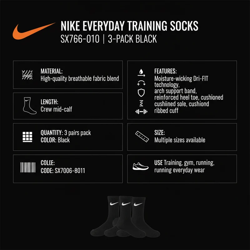 Nike Calze SX7676 010 - Comfort e performance