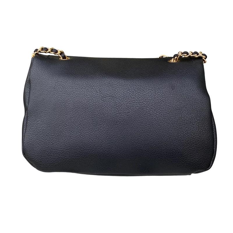 CafèNoir borsa a spalla con pattina e tracolla a catena C3ME0814 N001 nero