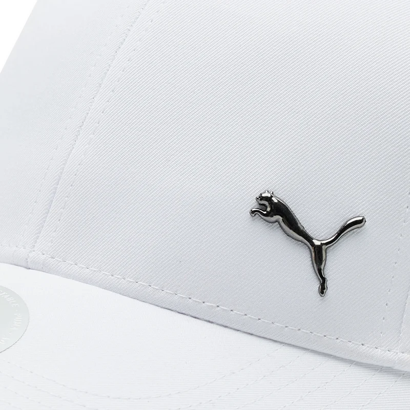 Puma cappello con visiera e logo metallico 021269 60 bianco