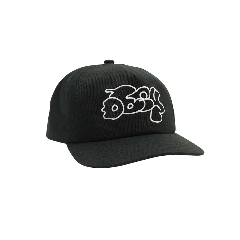 Obey berretto con visiera 5 pannelli Bubble 100490107 black taglia unica