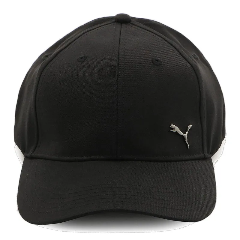 Puma berrretto con visiera e logo metallico Metal Cat 021269-01 nero
