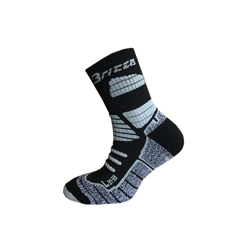 Brizza calza a compressione da trekking junior 0566 nero-grigio