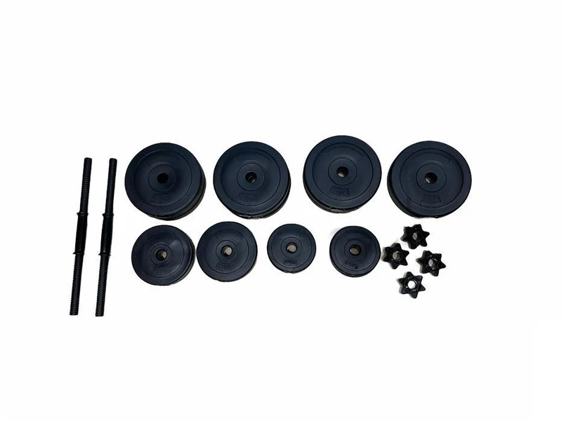 Contes Set Coppia Manubri da 30Kg cemento rivestito in plastica (2x15kg) OW1304 nero