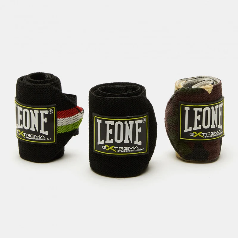 Leone polsiera per sollevamento pesi AB706 nero