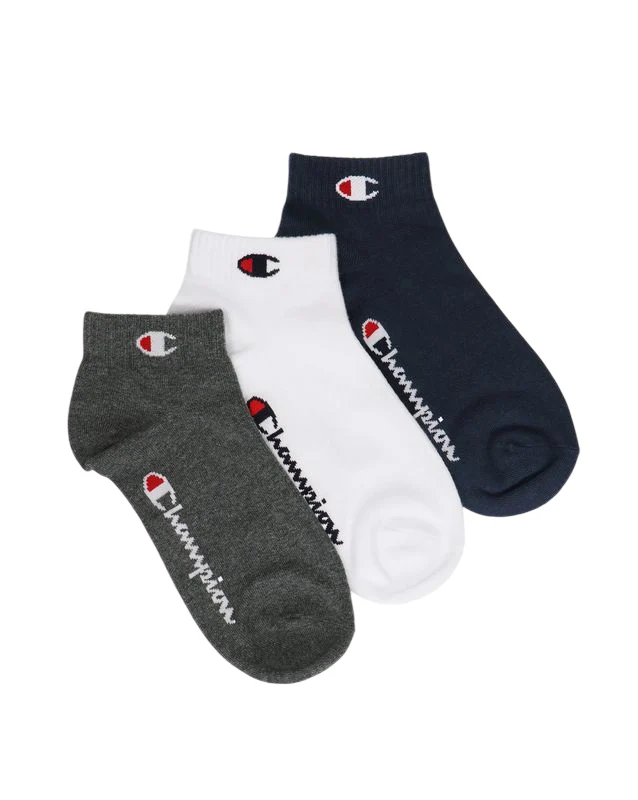 Champion 3 paia di calzini assortiti con logo C U20099 BS501 blu-bianco-grigio
