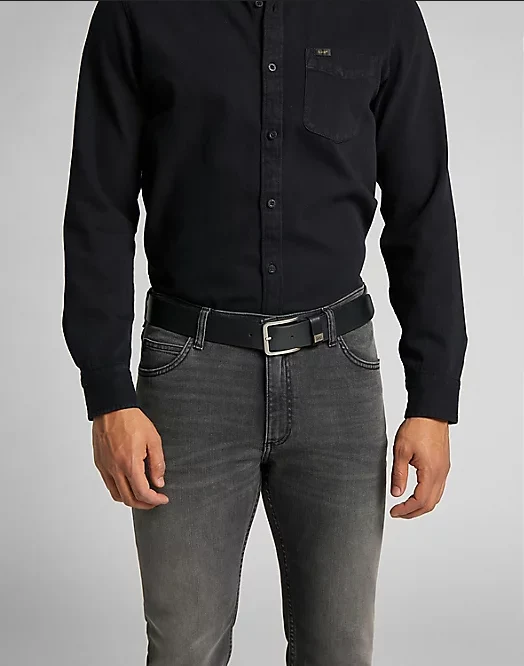 Lee cintura da uomo in pelle Small Logo Belt LA035301 nero