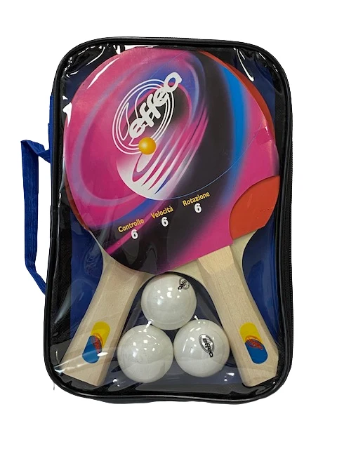 Effea Set da Ping Pong 2 racchette e 3 palline da 1 stella