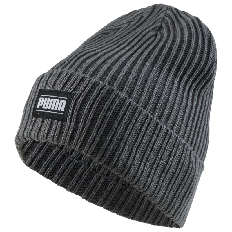 Puma cappello a cuffia a coste con logo petch 024038-03 perla scura. Taglia unica