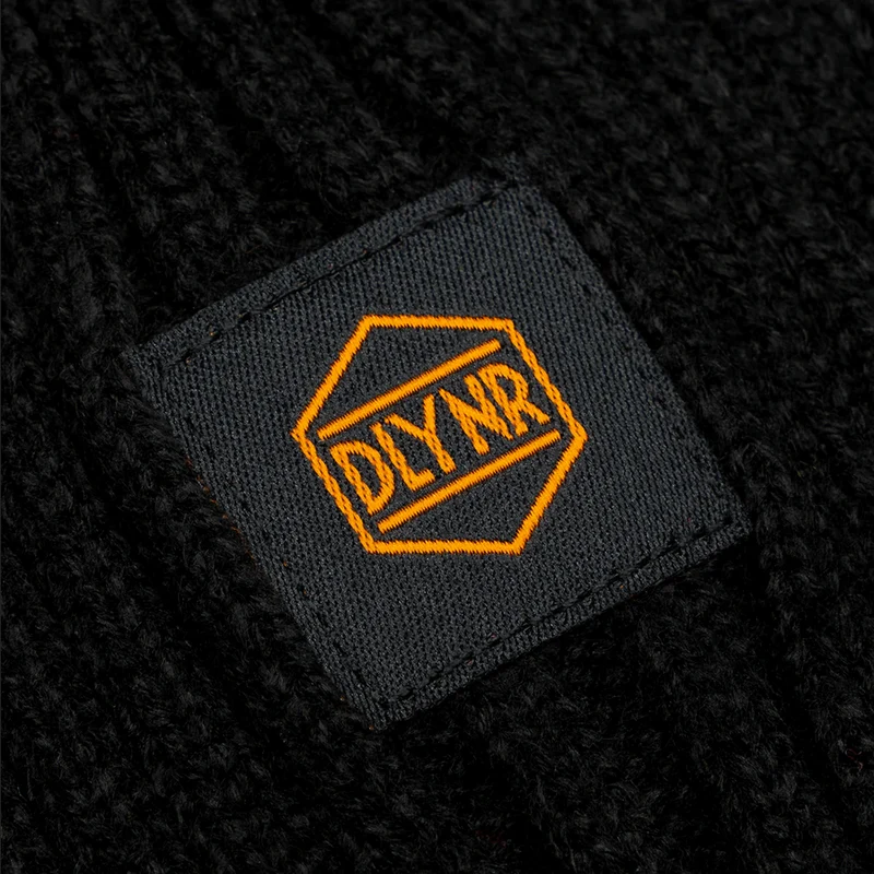 Dolly Noire cappellino a cuffia Logo Label Beanie BE333-HF-01 nero-arancio